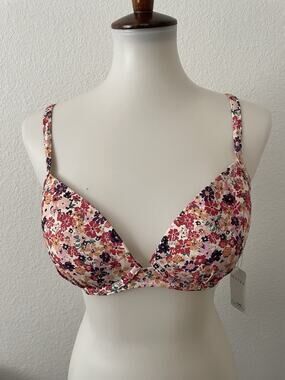 Jette Swim T-Shirt Bikini Top Multicolor Floral Swimwear Summer